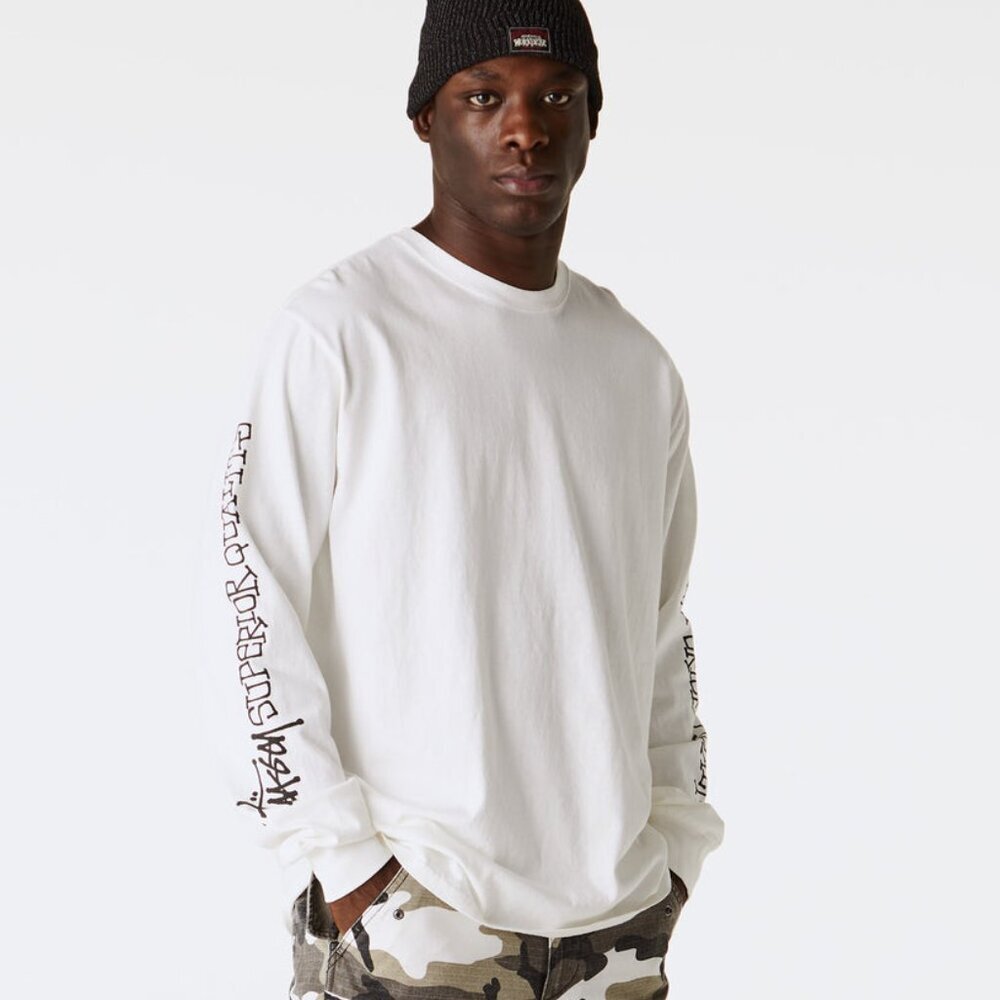 (XXL) NWT Stussy International Crew Long Sleeve Tee Natural